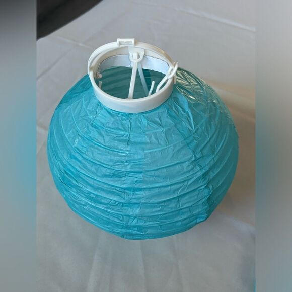 8” Blue Light Up Paper Lanterns Set of 2 - Picture 1 of 5